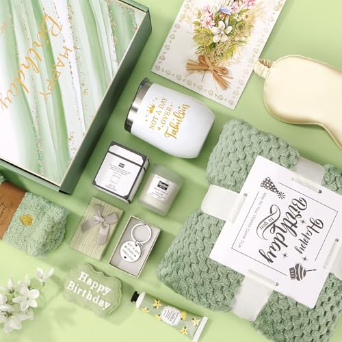 BaiCai Birthday Gifts for Women Happy Birthday Gifts for Mom Sister Her Best Friend Girlfriend Wife Bday Gift Ideas Unique Relaxing Spa Birthday Gift Baskets for Women Care Package wBlanket - Image 3