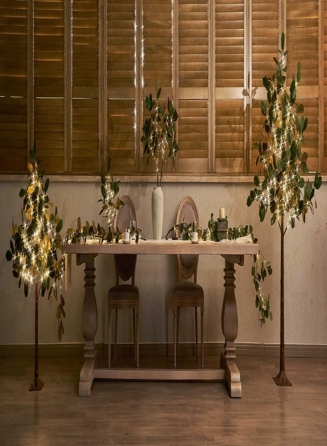 LITBLOOM Lighted Magnolia Tree 4FT 165 LED Fairy Lights, Artificial Greenery Tree with Lights for Indoor Outdoor Room Wedding Spring Decoration - Image 4