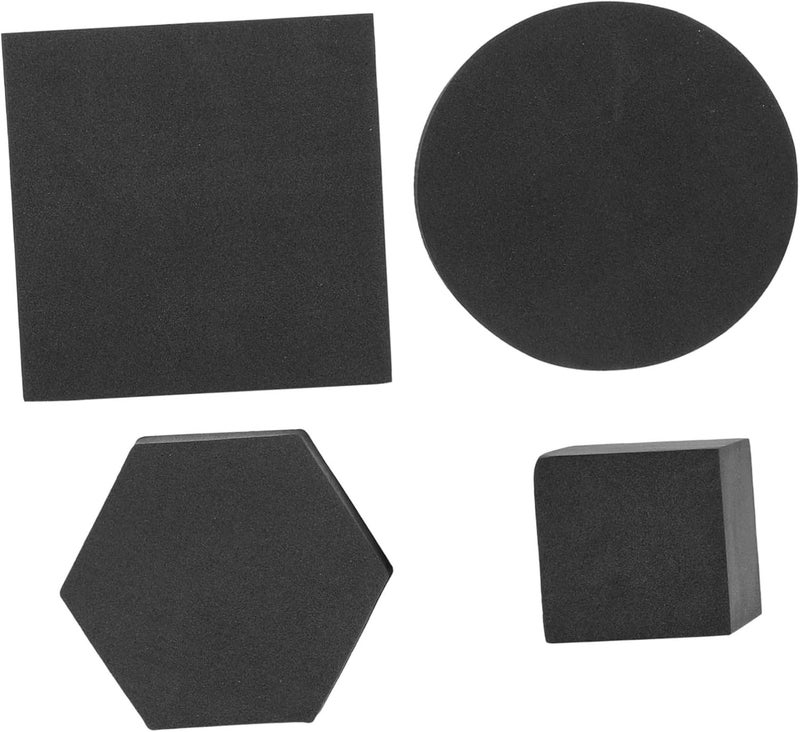 4 Pcs Black Geometric Cube Photo Props Durable Foam Backgrounds for Jewelry Cosmetics - Image 1