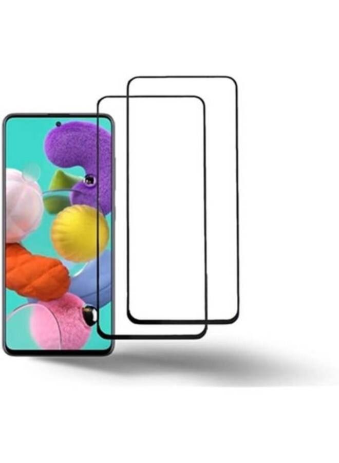 واقي شاشة من الزجاج المقسى من سامسونج جالاكسي إيه 71 2.5 د 9 ساعات واقي شاشة كامل الغراء 2 عبوة