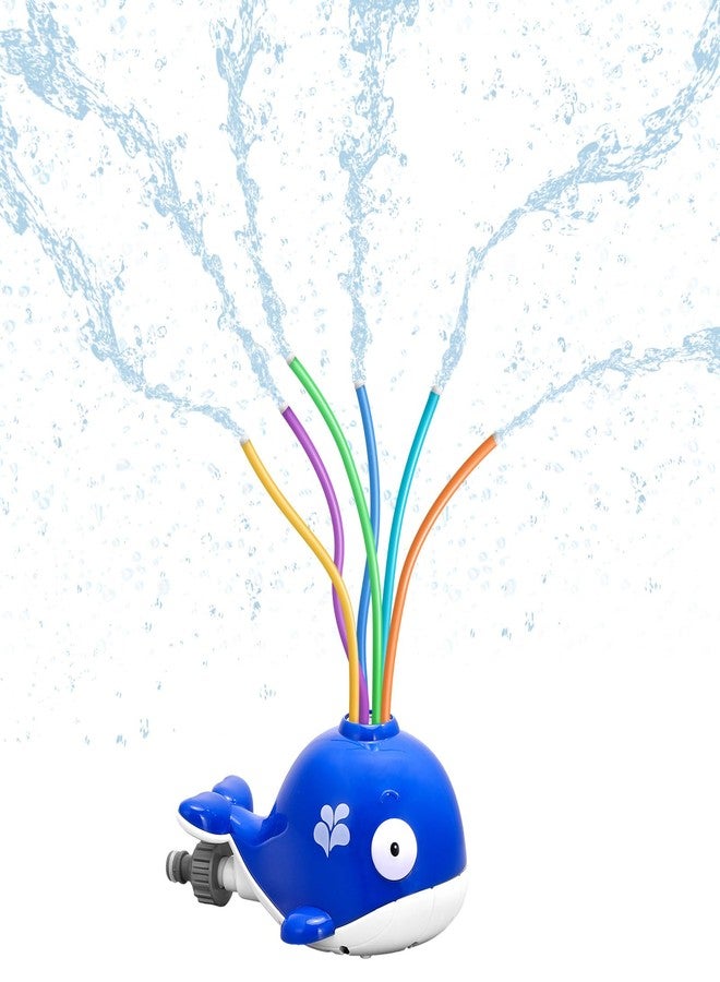 HeySplash Water Sprinkler Toy, Sprinkler for Kids Outdoor Play with 6 Wiggle Tubes, Summer Water Toys for Kids, Splashing Fun for Outdoor Backyard Lawn, Attaches to Garden Hose, Whale - Image 1