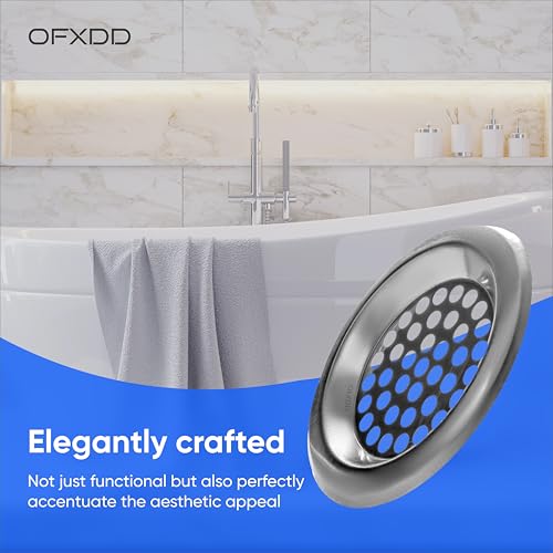 OFXDD Large Universal Stainless Steel Drain Food Stopper for Kitchen Sink Flat Tub Protector - Pack of 12 - Best Metal Screen Bathtub Hair Strainer for Bathroom Sink - Image 3