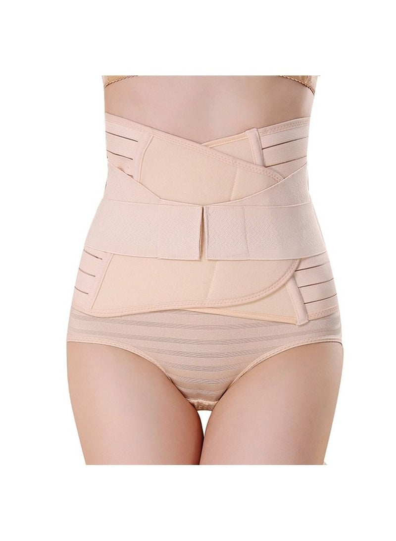 DubaiGallery حزام تدريب الخصر بعد الولادة / الحمل من جلاموت لتصحيح البطن، مقاس مجاني، بيج - Image 3