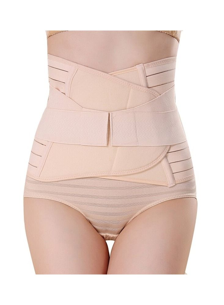 DubaiGallery حزام تدريب الخصر بعد الولادة / الحمل من جلاموت لتصحيح البطن، مقاس مجاني، بيج - Image 2