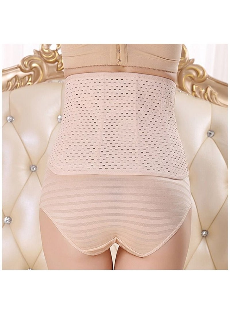 DubaiGallery حزام تدريب الخصر بعد الولادة / الحمل من جلاموت لتصحيح البطن، مقاس مجاني، بيج - Image 5