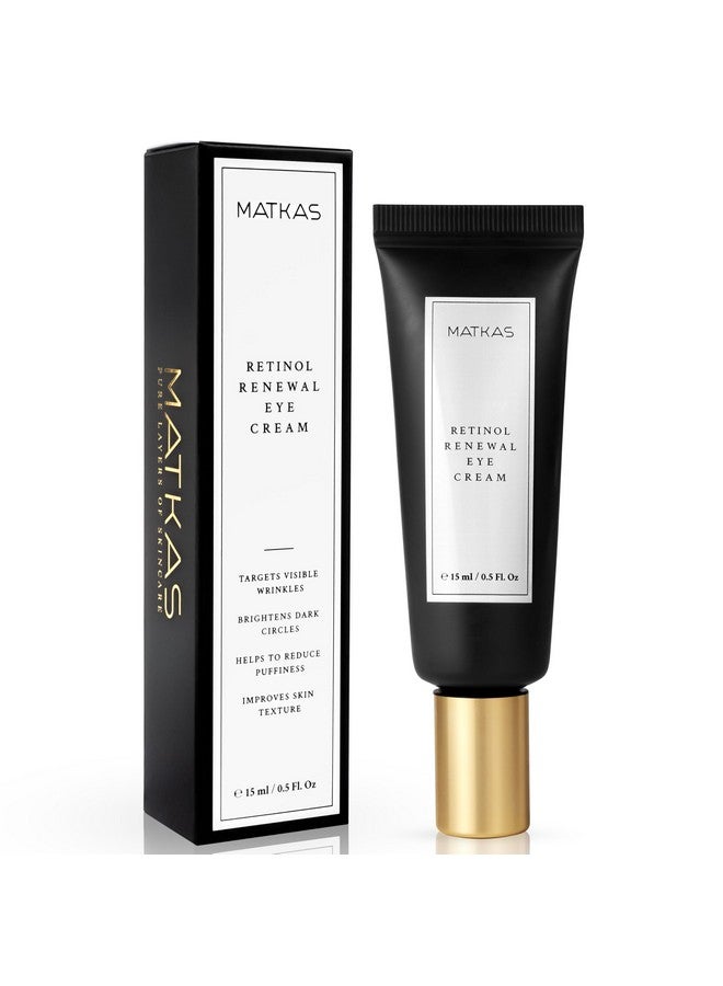 MATKAS Korean Retinol Eye Cream For Dark Circles And Puffiness Wrinkles Fine Lines Anti Aging Night Under Eye Cream Niacinamide Turmeric Root 6 Types Of Ceramides Hyaluronic Acid - Image 1
