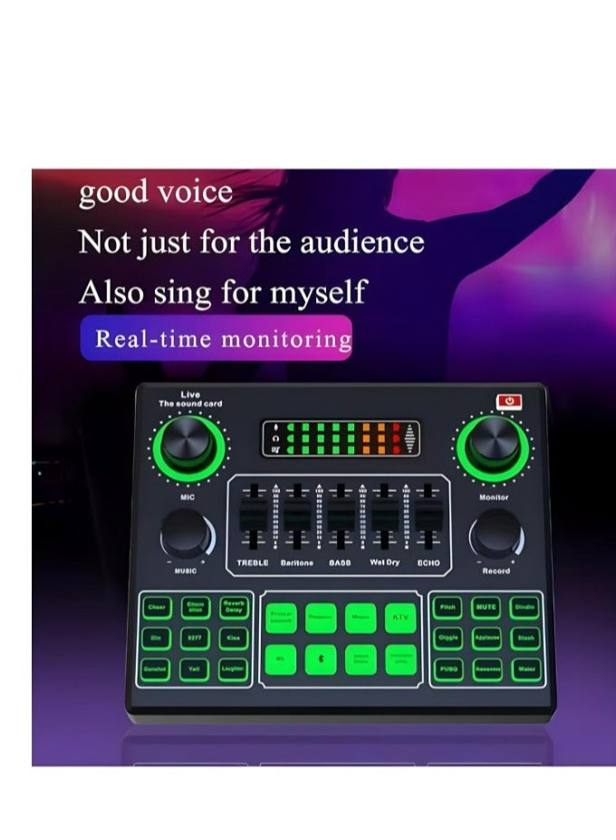 Sound Card V9, Live Broadcast Sound Card, External Stereo Audio Mixer Broadcast - Image 3