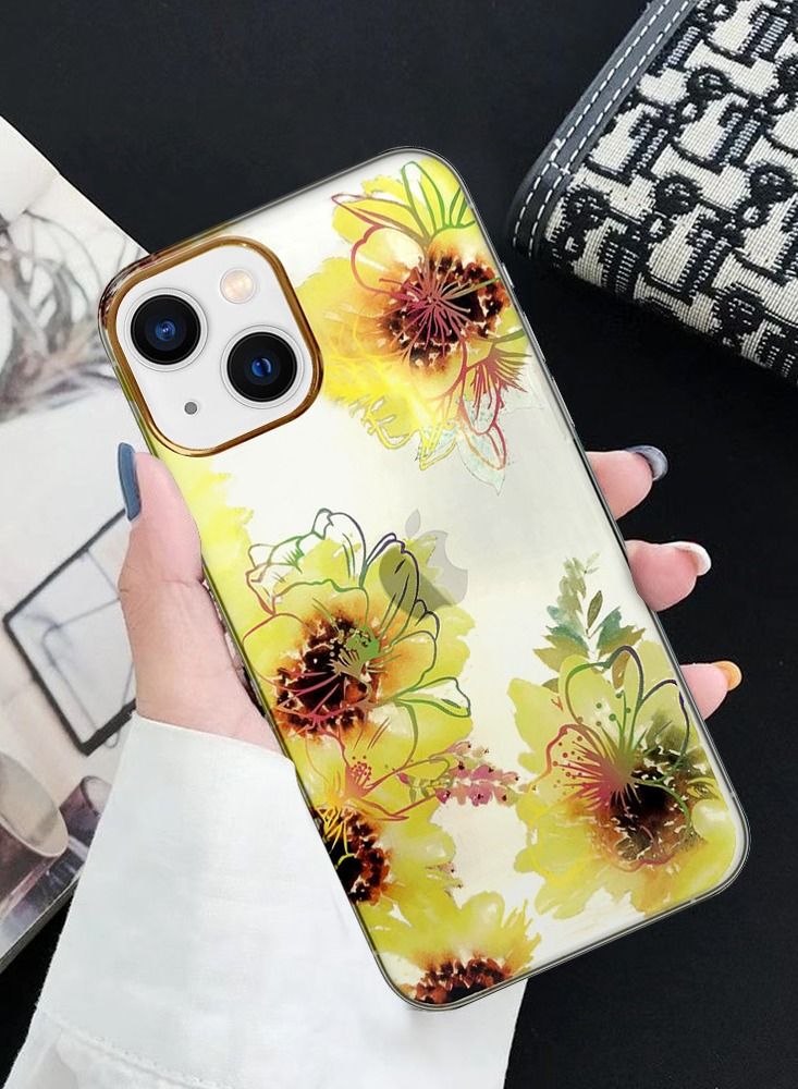 JOWAY iPhone 13 Floral Clear Case Ultra Slim Shockproof Flower Print Transparent Cover Design 1 - Image 3