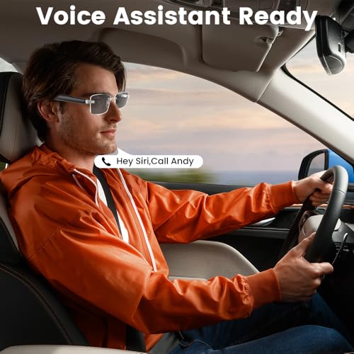 Faifxo Smart Glasses Rimless Smartglasses with Bluetooth Speaker,Remote Control Photo Taking/UV Protection Voice Control (Photochromic Lenses) - Image 5