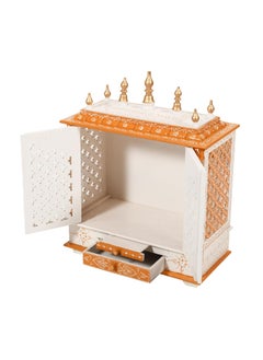 HOPESON HOPESON Handmade Wooden Home Temple with Doors and Storage Box Pooja Mandir Wall Hanging Temple Mandir for Home and Office 30x24x12 inch  - Image 5