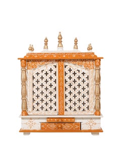 HOPESON HOPESON Handmade Wooden Home Temple with Doors and Storage Box Pooja Mandir Wall Hanging Temple Mandir for Home and Office 30x24x12 inch  - Image 2