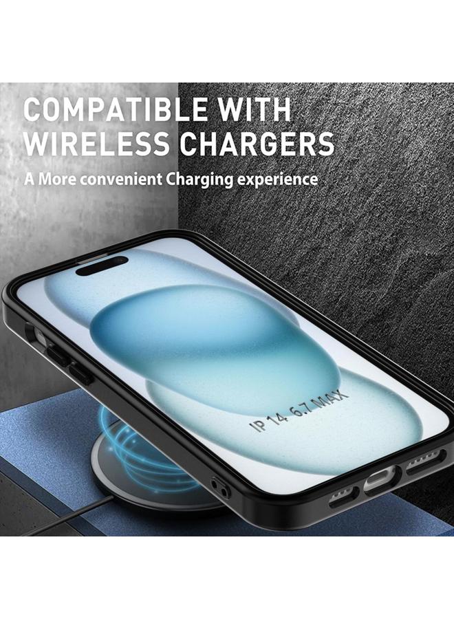 اس-توب جراب MagSafe PC لهاتف iPhone 15 Plus / 14 Plus مع حامل عدسة - Image 3
