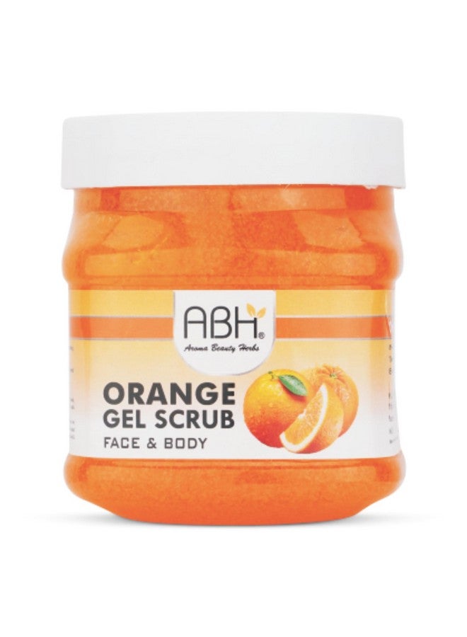 ABH Orange Gel Scrub Exfoliating & Refreshing Gel Scrub with Natural Orange Extract, Removes Dead Skin Cells, Brightens Skin, and Promotes a Smooth, Radiant, and Energized Glow (500 ml)