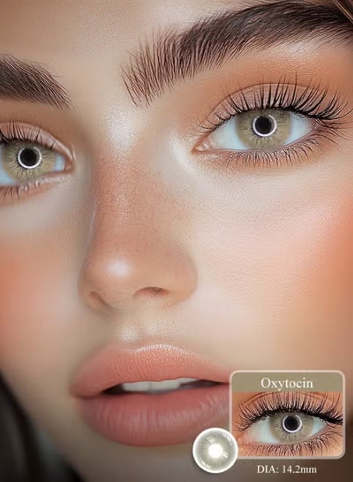 سيدة جديدة عدسات فريش ليدي أوكسيتوسين الملونة 14.20 ملم للاستعمال اليومي، سنوية للاستبدال - Image 1