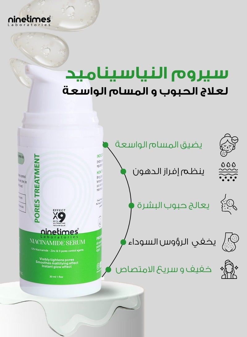 ناين تايمز  روتين البشرة الدهنية من ناين تايمز ( غسول البشره الدهنيه + سيروم) - Image 2