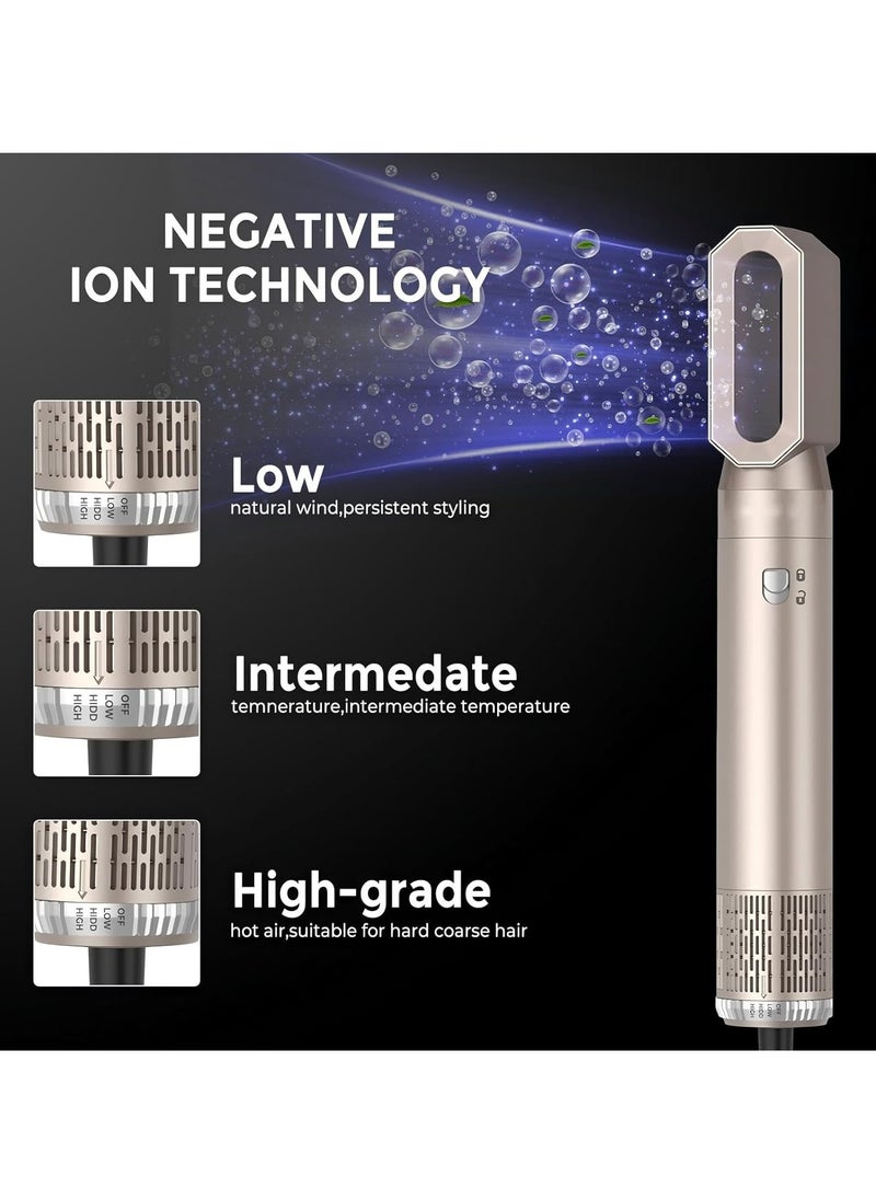 DOSCHER - 6-in-1 Hair Dryer Brush & Styling Tool Set All-in-One Salon Hot Air Curler Wrap Styler for Drying, Combing, Curling, Straightening - Image 1