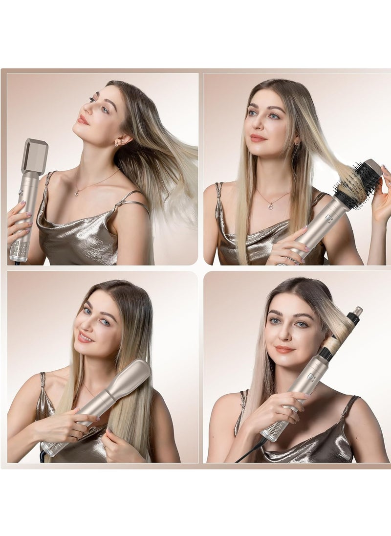 DOSCHER - 6-in-1 Hair Dryer Brush & Styling Tool Set All-in-One Salon Hot Air Curler Wrap Styler for Drying, Combing, Curling, Straightening - Image 1