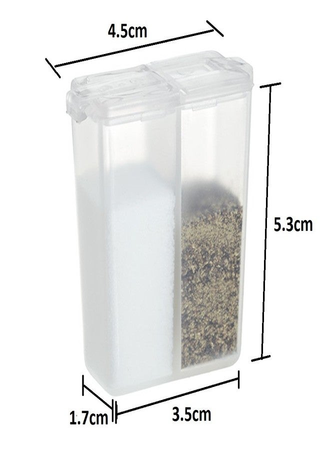 SpiderJuice 2Pc Mini Little Pocket Size Easy to Refill Food Grade BPA Free Multipurpose Salt Pepper Chili Powder Shaker Storage Dispenser Organizer Box - Image 4
