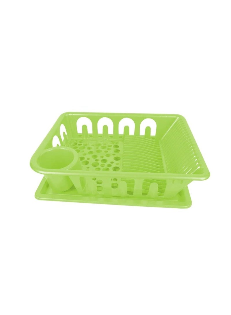 Plastic Dish Rack with Base - Sink Strainer for Kitchen - Organizer for Dishes, Spoons, Cups multicolor - Image 4