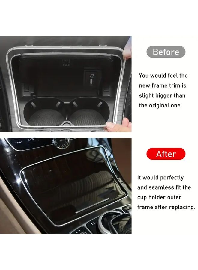 Center Console Cup Holder Trim For W205 W253 Models 1pc - Image 4