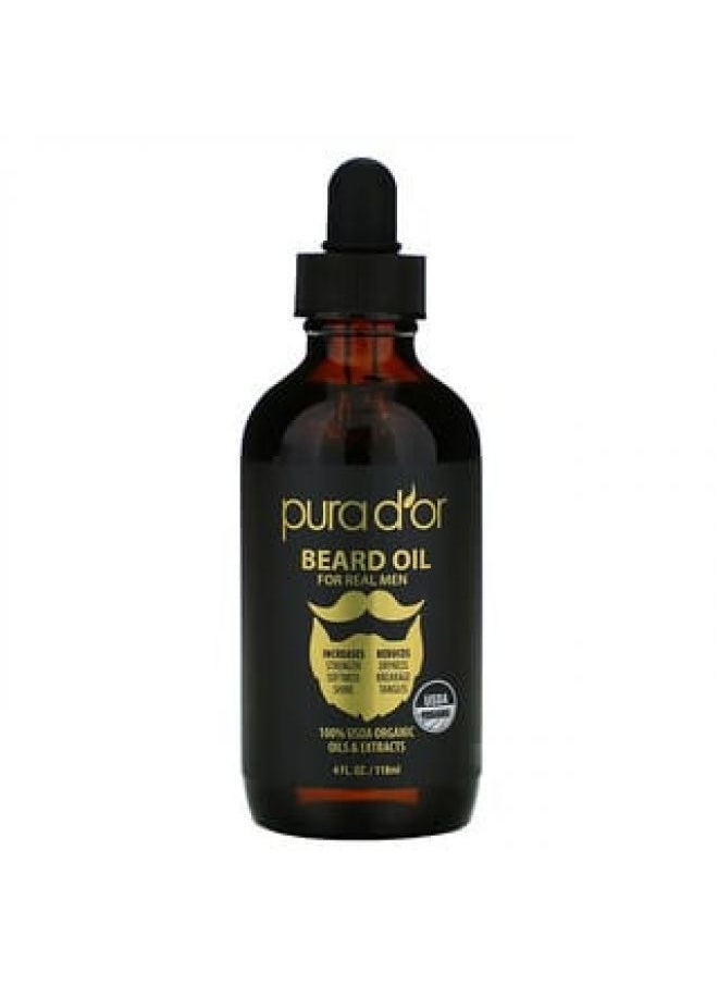 Pura d'or - Pura D'or, Beard Oil, 4 fl oz (118 ml) - Image 1