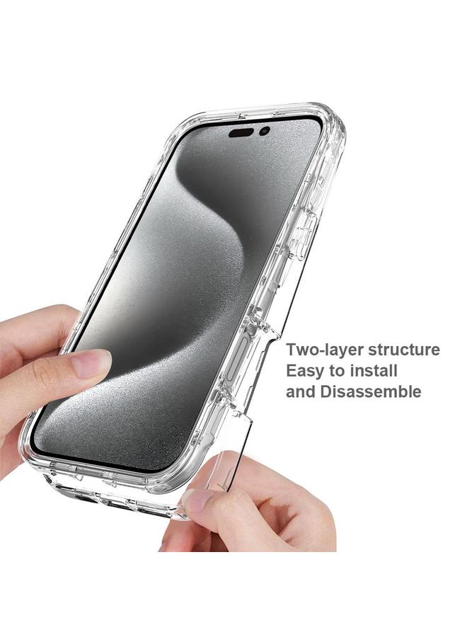 erorex Case For iPhone 16 Pro Max Shockproof Clear Gradient PC + TPU Phone Case - Image 5