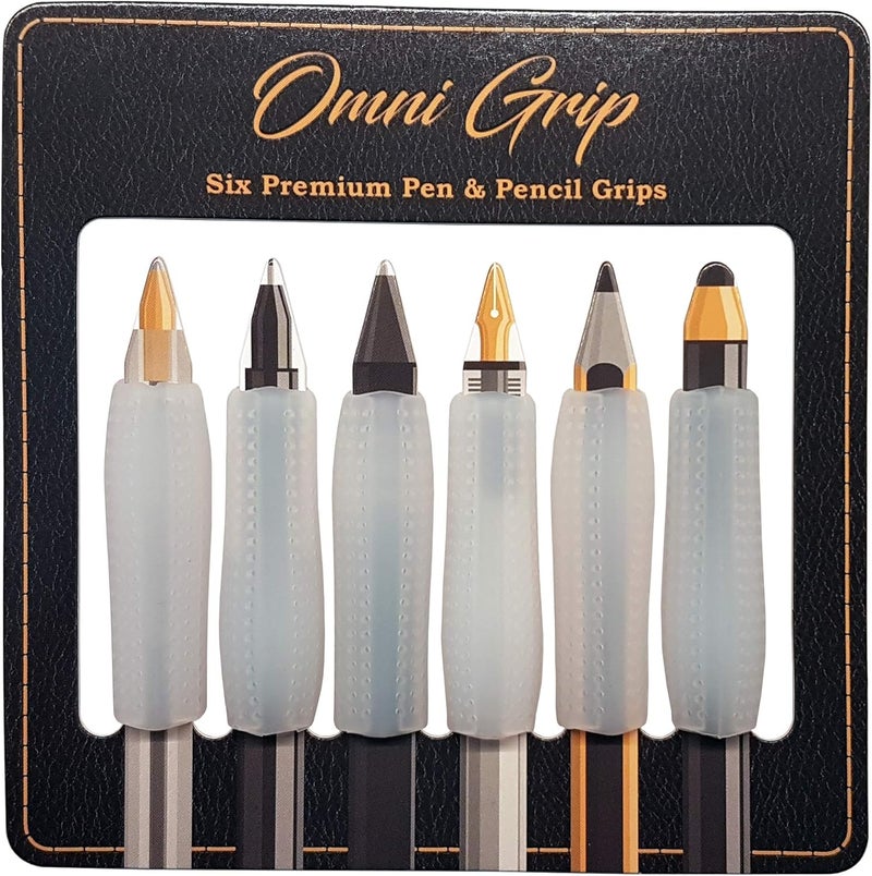Chrome Cherry Omni Grip 6-Pack of Premium Comfort Grips, Perfect for Apple Pencil, Apple Pencil 2, Styluses, Pens and Pencils - Image 1