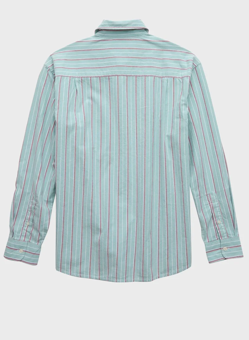 امريكان ايجل Striped Button Down Shirt