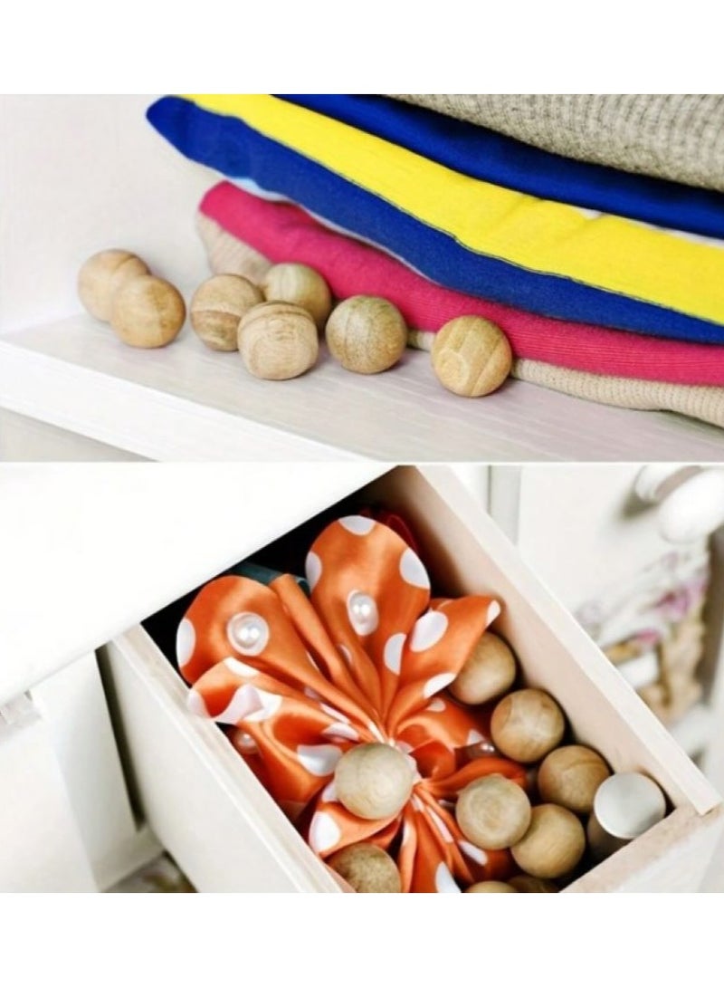 20pcs Natural Eucalyptus Wood Balls Anti Insect Mite Anti Mildew Anti Odor Natural Wood Scent Balls - Image 5