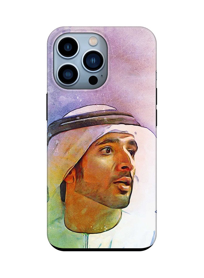 Tough Pro Series Case for Apple iPhone 14 Pro Dual Layer hybrid PC & TPU Customized Mobile Cover Shield with inner TPU protection Matte Finish - Fazza Sheikh Hamdan