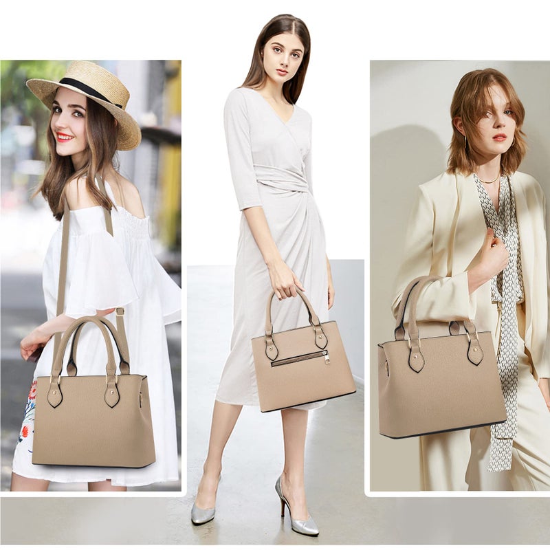 CHICAROUSAL Purses and Handbags for Women Leather Crossbody Bags Women's Tote Shoulder Bag (cc Khaki) - Image 4