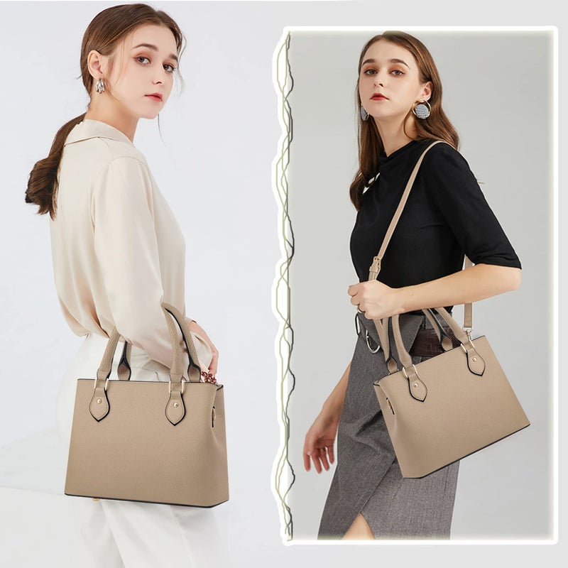 CHICAROUSAL Purses and Handbags for Women Leather Crossbody Bags Women's Tote Shoulder Bag (cc Khaki) - Image 2