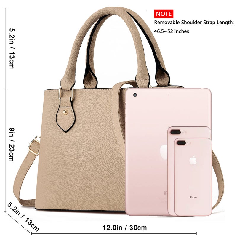 CHICAROUSAL Purses and Handbags for Women Leather Crossbody Bags Women's Tote Shoulder Bag (cc Khaki) - Image 5