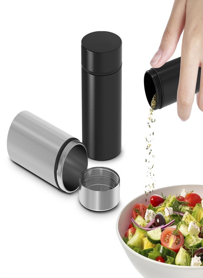 VIKROM 2Pcs 50ml Small Spice Containers - Airtight Aluminum Storage Jars with Lids - Lockable Food Containers with Screw Top - Herb and Spice Jars - Image 1