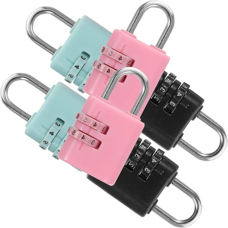 6 قطع من أقفال الدوارة الكرتونية اللطيفة المدمجة لأدراج المدارس والمنزل والاستخدام اليومي - Image 1