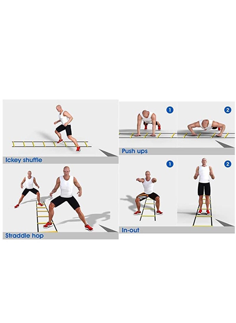 Y&D Agility Ladder, 12 Rung Adjustable Speed Ladder Training Equipment with Carry Bag, Football Flexibility Jumping  - Image 4