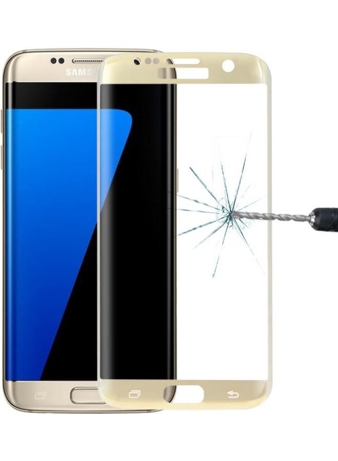 BGM 9H Surface Hardness Tempered Glass Screen Protector For Samsung Galaxy S7 edge Gold/Clear - Image 1