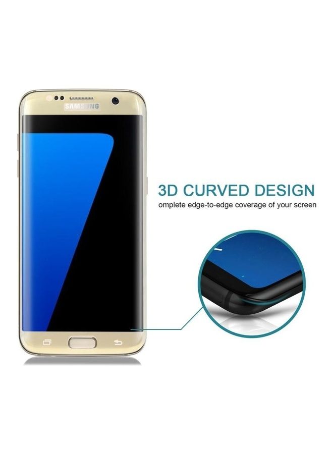 BGM 9H Surface Hardness Tempered Glass Screen Protector For Samsung Galaxy S7 edge Gold/Clear - Image 4