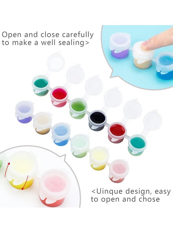 24 Strips Empty Paint Pots Strips with Lid Painting Arts Crafts Supplies for Classrooms Schools Paintings Art Festivals - Image 3