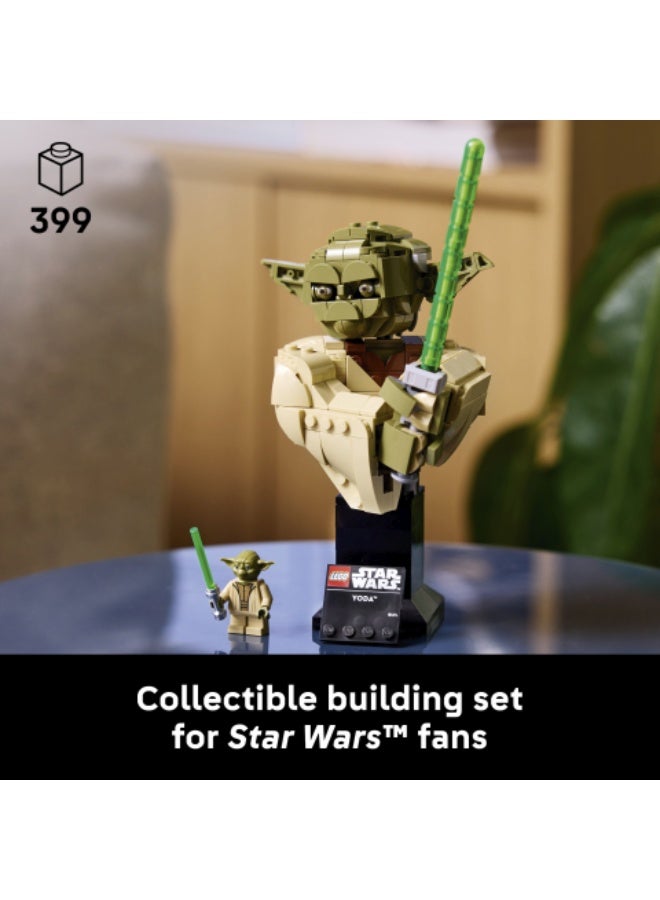 LEGO Star Wars Yoda Bust Collectible Model Kit 75438 (Age 18+, 399 Pieces) - Image 3