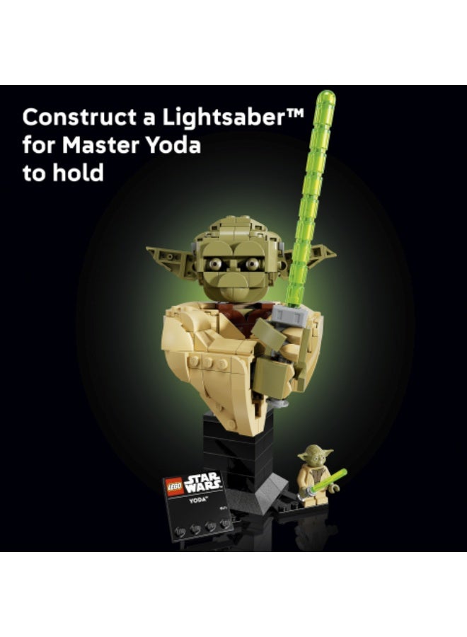 LEGO Star Wars Yoda Bust Collectible Model Kit 75438 (Age 18+, 399 Pieces) - Image 5