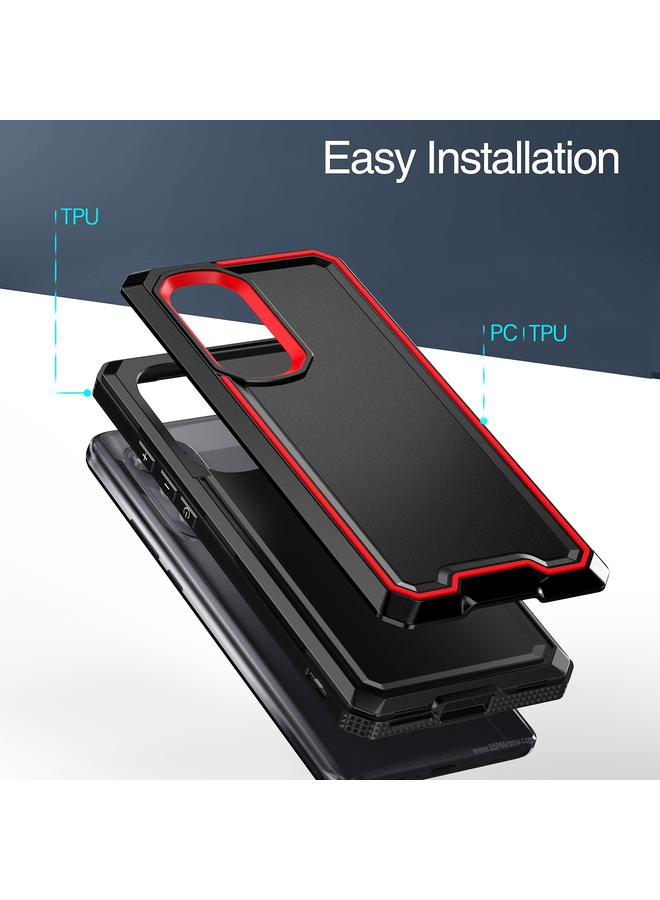 اس-توب جراب لهاتف Motorola Edge 2022 Armour جراب هاتف من مادة TPU + PC ثنائية اللون - Image 3