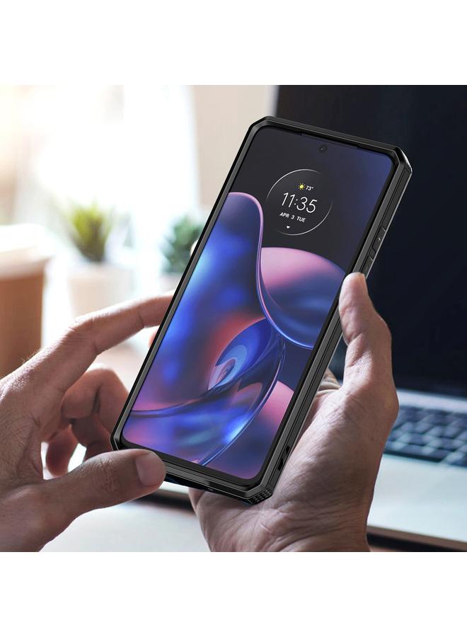 اس-توب جراب لهاتف Motorola Edge 2022 Armour جراب هاتف من مادة TPU + PC ثنائية اللون - Image 4
