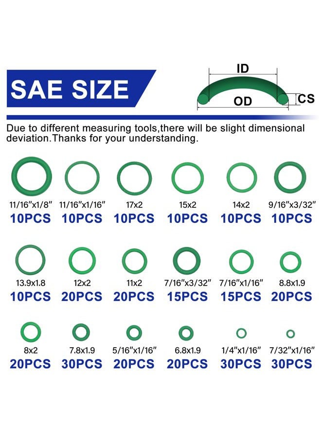 BUSY-CORNER 612 Pcs Automotive AC O Rings Kit, SAE& Metric Air Conditioning O Rings Assortment for Car A/C Compressor and Professional Plumbing Faucet Seal Repair with 4PCS O-Ring Picks - Image 3