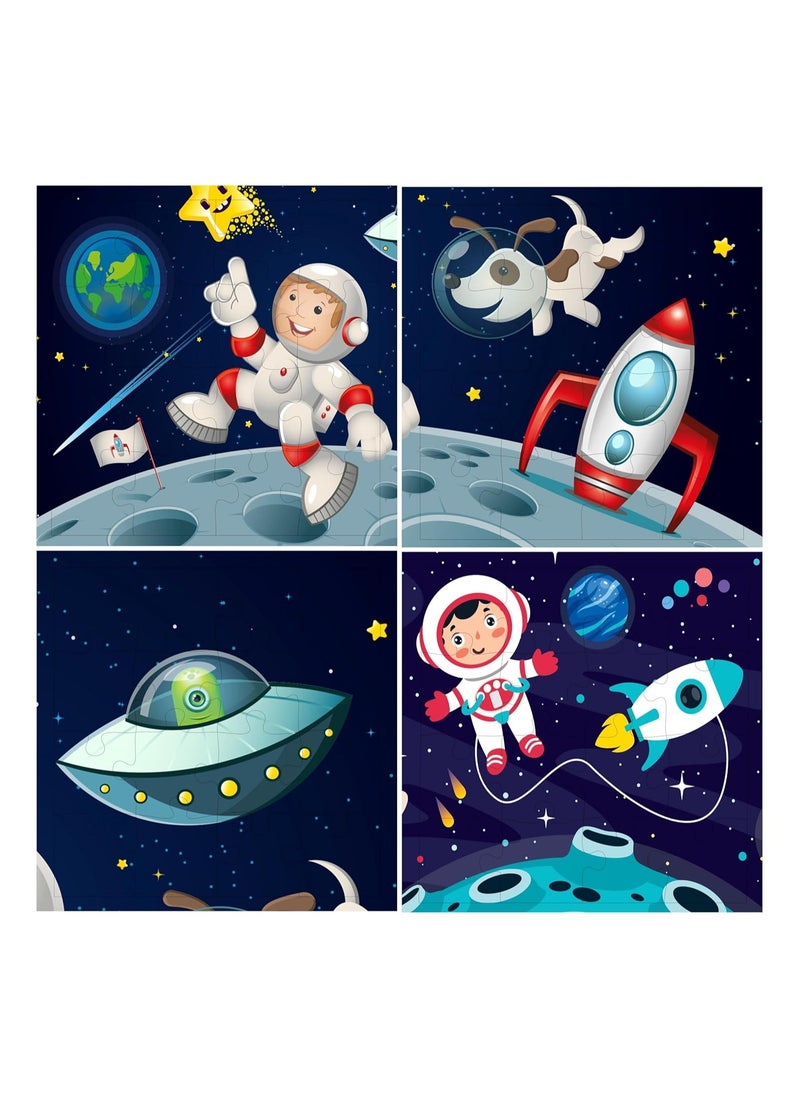 Fiddlys Fiddly's Jigsaw Puzzles 16 Pieces for Kids Ages 3+ (Space World Pack of 4)  - Image 1