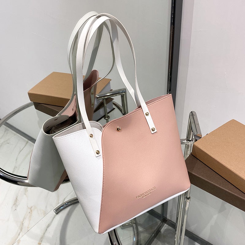 Fashion Vintage Printed Tote Bag New Contrast Women'S Bag Bag Handbag Women'S Shoulder Bag Fashionable Shopping Bag - Image 1