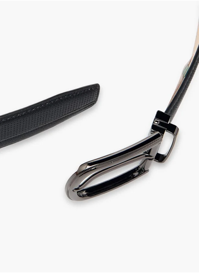 LBL by Shoexpress Men's Textured Belt with Pin Buckle Closure