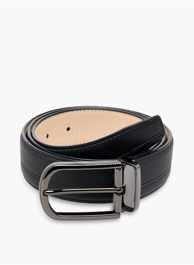 LBL by Shoexpress Men's Textured Belt with Pin Buckle Closure  - Image 2