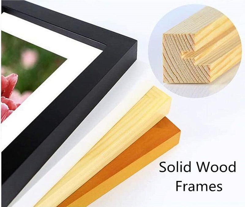 NIHOJIUMA NIHO-JIUMA Wood Photo Frame, Suitable for 16 X 16 in / 40 X 40 cm Diamond art or Oil Paintings Photos, Pine Wood Picture Frames & Plexiglass (2-piece set, Black) - Image 4