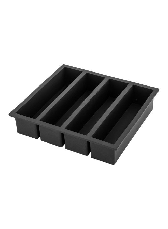 Restaurantware 5.25-inch Slab Ice Tray - Makes 4 Long Rectangle Cubes: Perfect for Commercial Bars or Home Use - Constructed from Durable Black Silicone - Dishwasher Safe - 1-CT - - Image 2